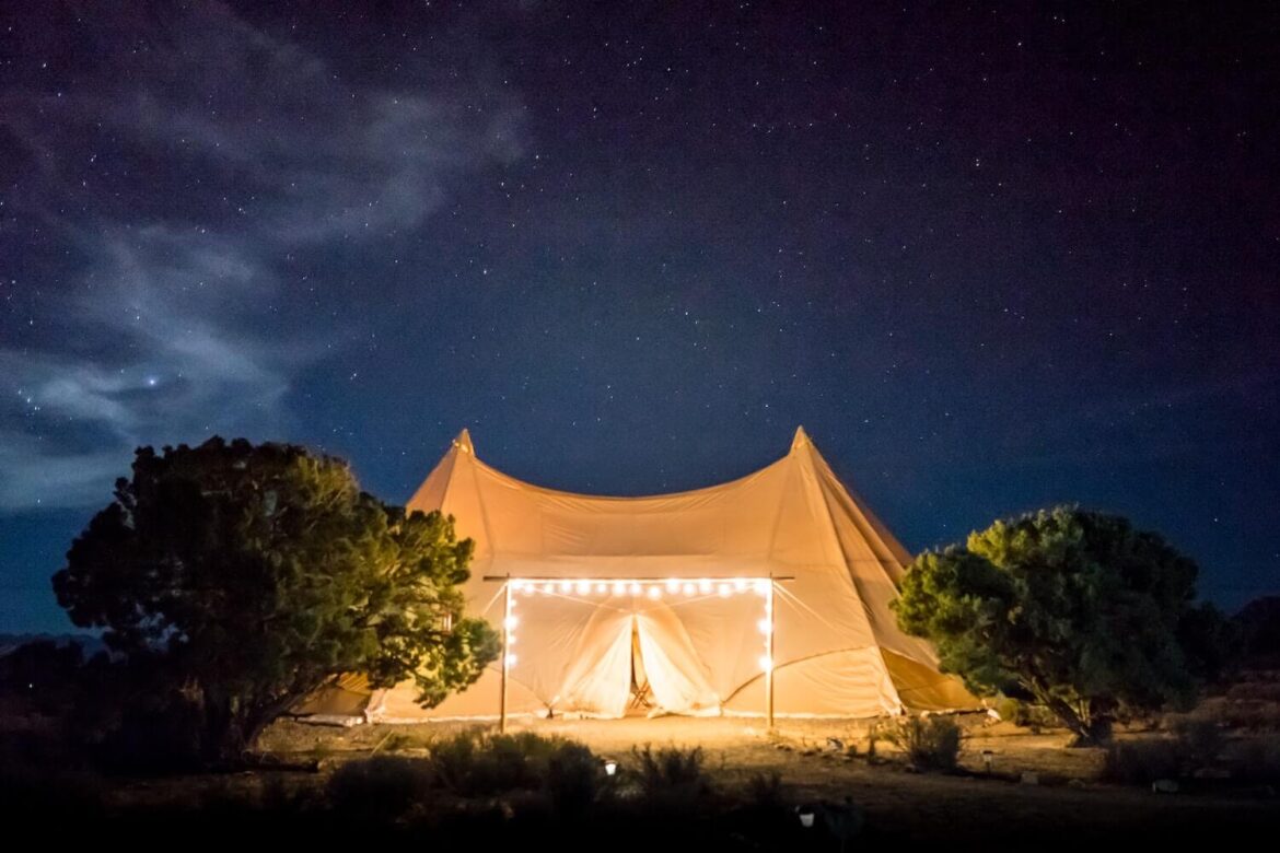 What materials are event tents made of?